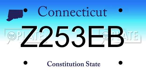 Z253EB Connecticut License Plate