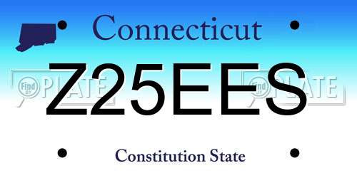 Z25EES Connecticut License Plate