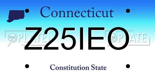 Z25IEO Connecticut License Plate