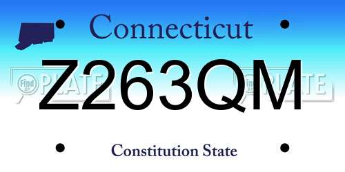 Z263QM Connecticut License Plate