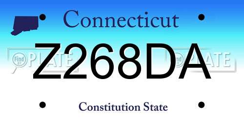 Z268DA Connecticut License Plate