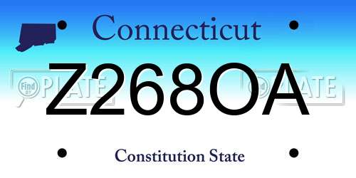 Z268OA Connecticut License Plate