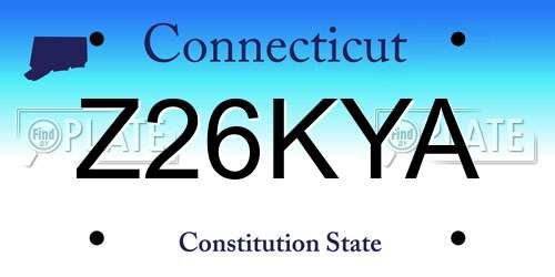 Z26KYA Connecticut License Plate
