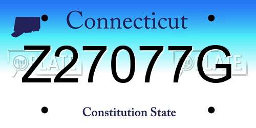 Z27077G Connecticut License Plate