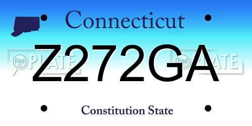 Z272GA Connecticut License Plate