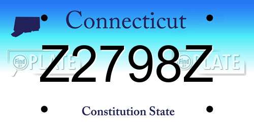 Z2798Z Connecticut License Plate