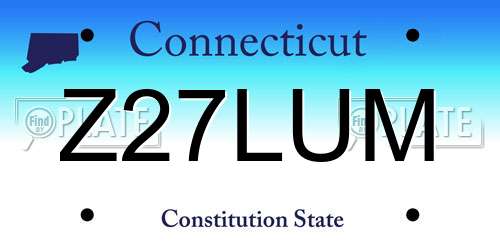 Z27LUM Connecticut License Plate