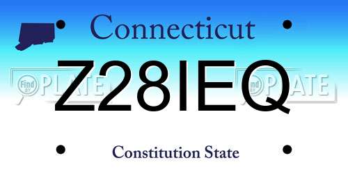 Z28IEQ Connecticut License Plate