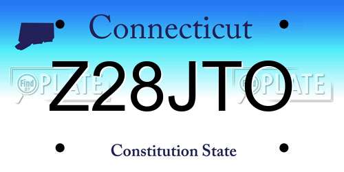 Z28JTO Connecticut License Plate
