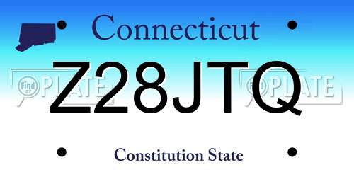 Z28JTQ Connecticut License Plate