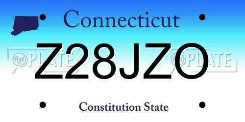 Z28JZO Connecticut License Plate