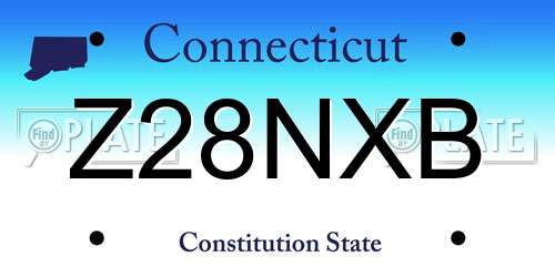 Z28NXB Connecticut License Plate