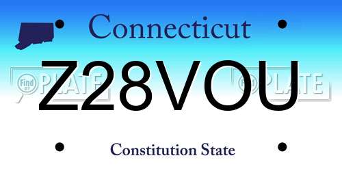 Z28VOU Connecticut License Plate