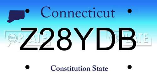 Z28YDB Connecticut License Plate