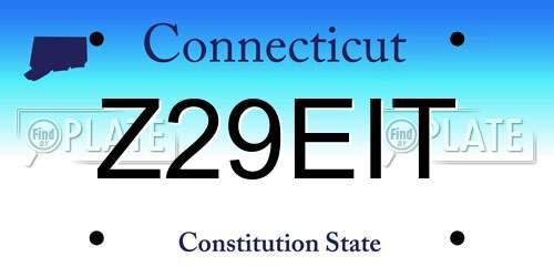 Z29EIT Connecticut License Plate