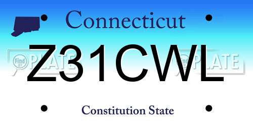 Z31CWL Connecticut License Plate