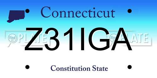 Z31IGA Connecticut License Plate