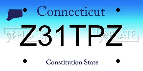 Z31TPZ Connecticut License Plate