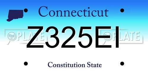 Z325EI Connecticut License Plate
