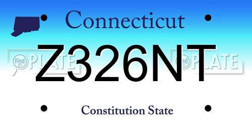 Z326NT Connecticut License Plate