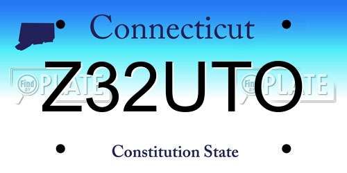 Z32UTO Connecticut License Plate