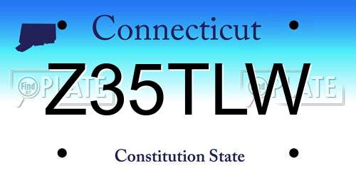 Z35TLW Connecticut License Plate