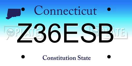 Z36ESB Connecticut License Plate