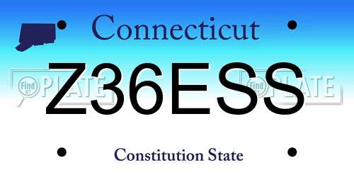 Z36ESS Connecticut License Plate