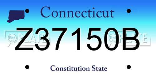 Z37150B Connecticut License Plate