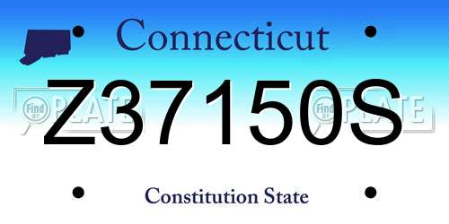 Z37150S Connecticut License Plate