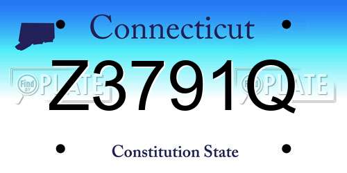Z3791Q Connecticut License Plate