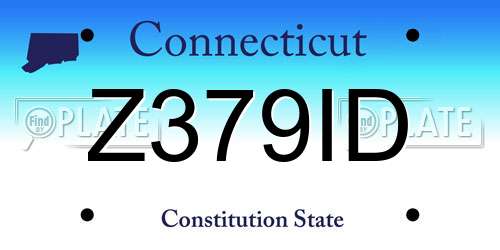 Z379ID Connecticut License Plate