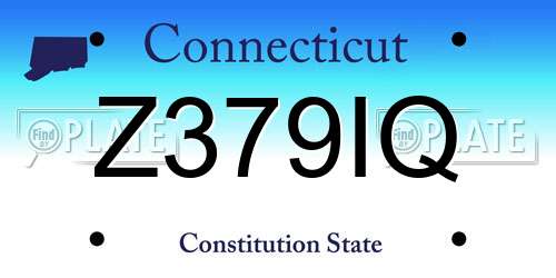 Z379IQ Connecticut License Plate