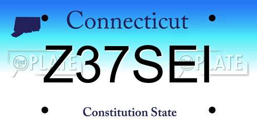 Z37SEI Connecticut License Plate
