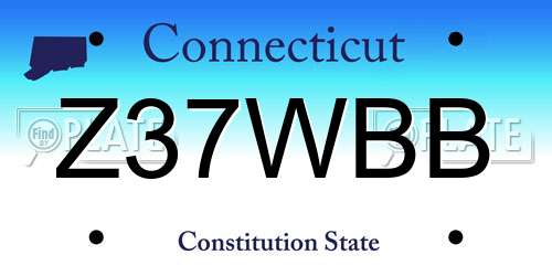 Z37WBB Connecticut License Plate