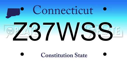 Z37WSS Connecticut License Plate