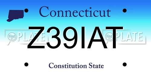 Z39IAT Connecticut License Plate