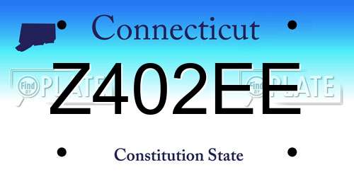 Z402EE Connecticut License Plate