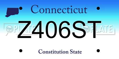 Z406ST Connecticut License Plate