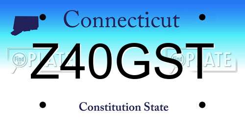 Z40GST Connecticut License Plate