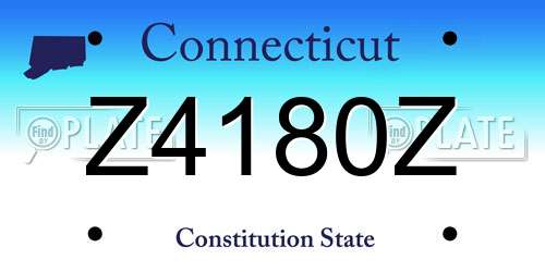 Z4180Z Connecticut License Plate