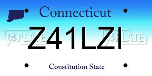 Z41LZI Connecticut License Plate
