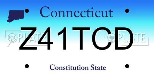 Z41TCD Connecticut License Plate