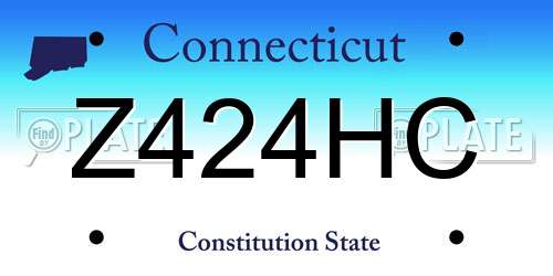 Z424HC Connecticut License Plate