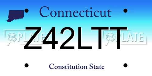 Z42LTT Connecticut License Plate