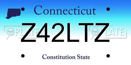 Z42LTZ Connecticut License Plate