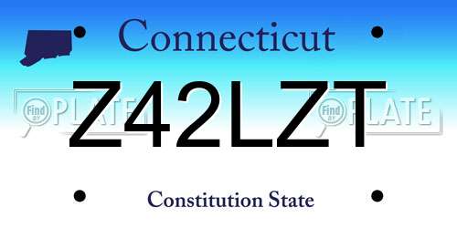 Z42LZT Connecticut License Plate