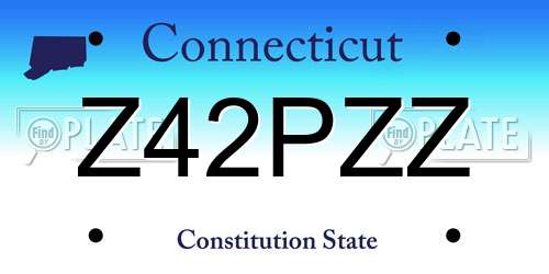 Z42PZZ Connecticut License Plate