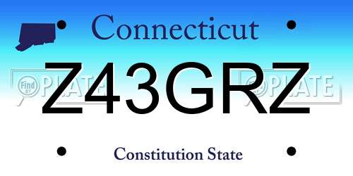 Z43GRZ Connecticut License Plate