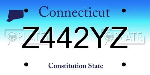 Z442YZ Connecticut License Plate